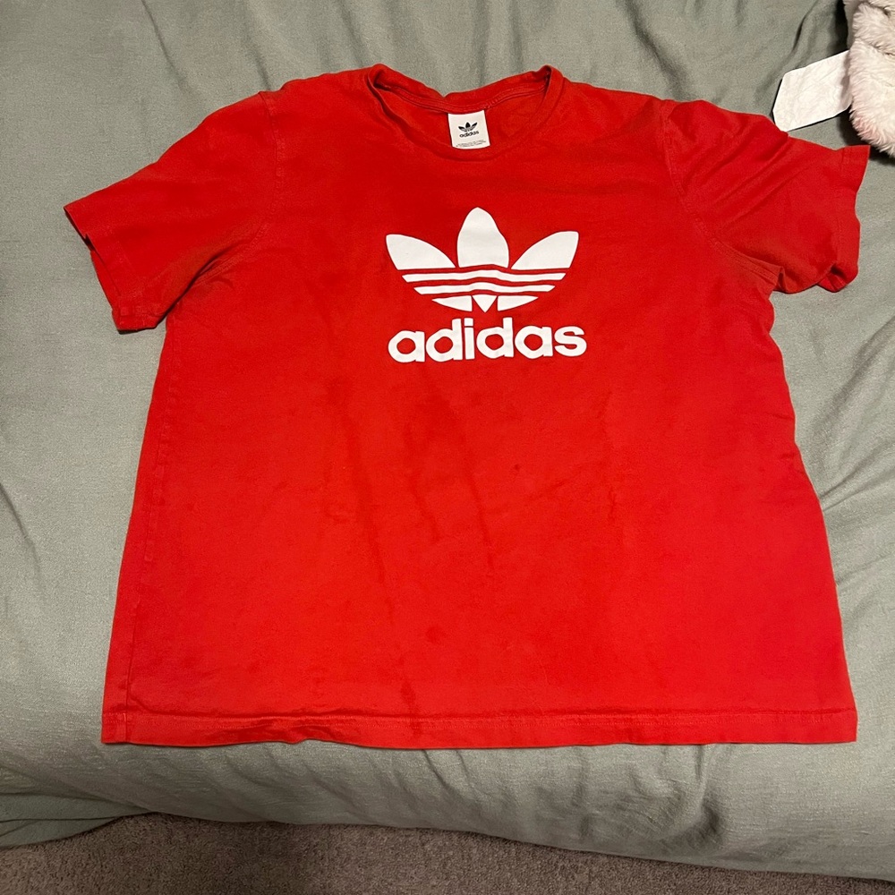 Adidas Red T-Shirt with Logo